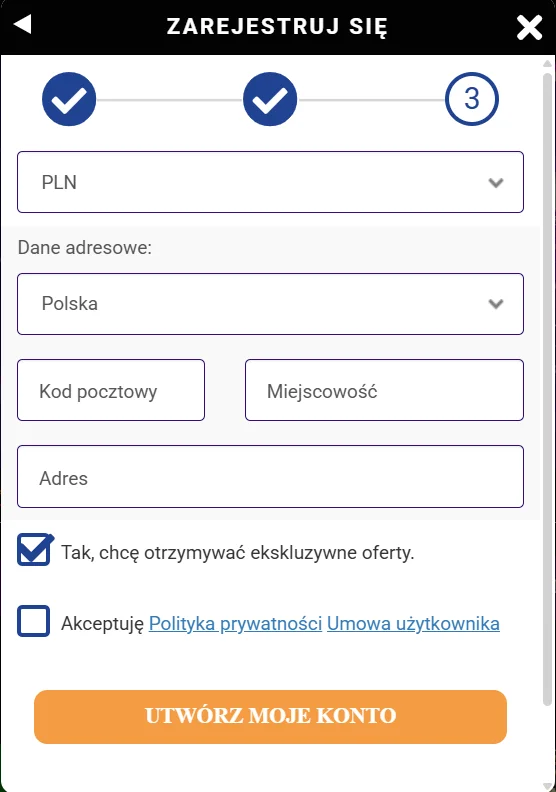 Grstowin formualrz rejestracyjny krok 3
